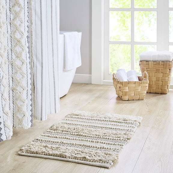 Natural Hue Woven & Non - skid | Bathroom Makeover, Machine Washable