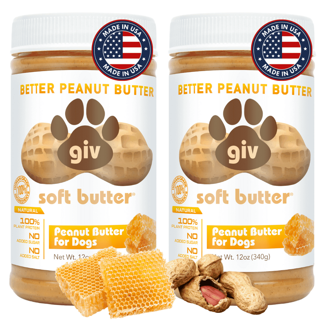 giv Soft Butter All Natural Peanut Butter Training Treats for Dogs, 12 oz (2pack)
