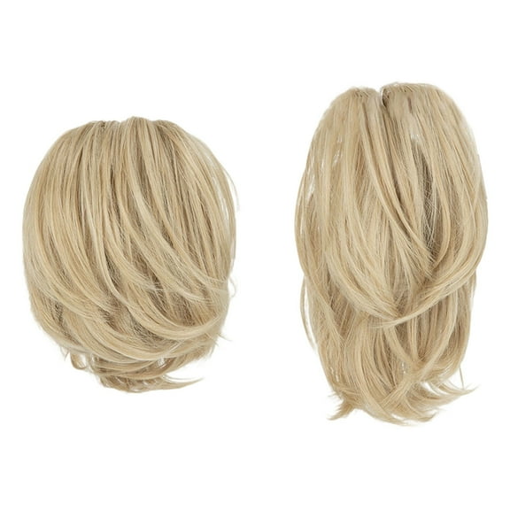 Natural Hair Extensions Messy Bun Clip with Bendable Wire for Women - 8 Inch Ponytail Piece for Stylish Hairdos and Daily Wear