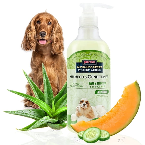 All Natural, Hypoallergenic | All Stages Shampoo and Conditioner with Aloe Vera | Antibacterial | pH Balanced | Tear Free | Detangler & Moisturizer | Odor Eliminator | Grooming Quality - 26.4 oz.