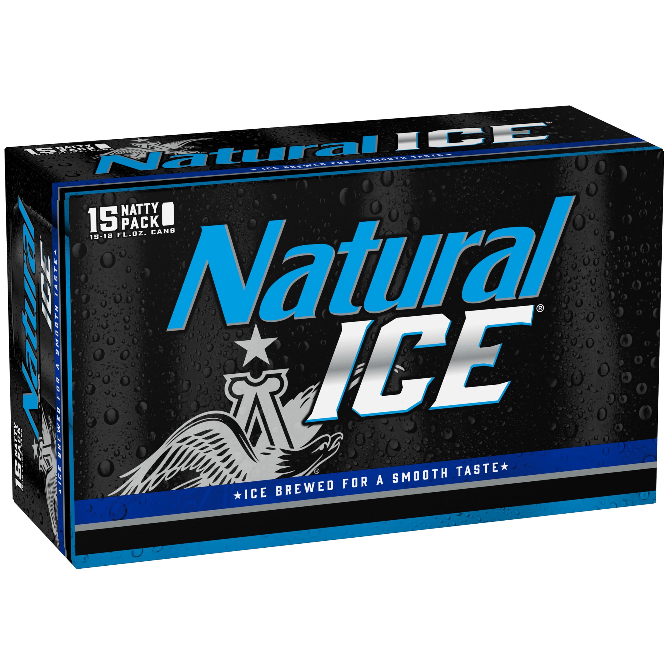 Natural Ice American Lager Beer 15 Pack 12 fl oz Aluminum Cans 5.9% ABV
