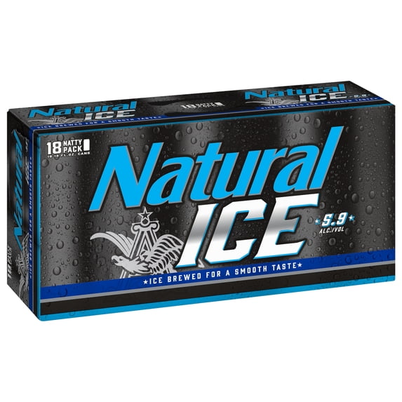 Natural Ice American Lager Beer 18 pack 12 fl oz Aluminum Cans 5.9% ABV