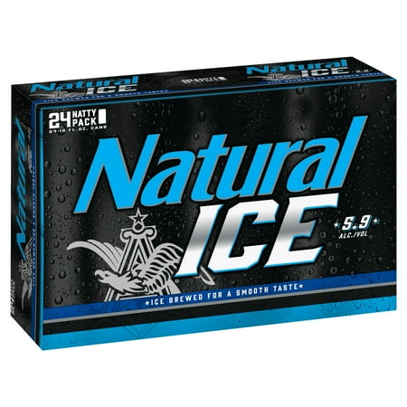 Natural Ice American Lager Beer 24 pack 12 fl oz Aluminum Cans 5.9% ABV