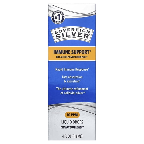 Natural Immunogenics Sovereign Silver Silver Hydrosol, 4 oz