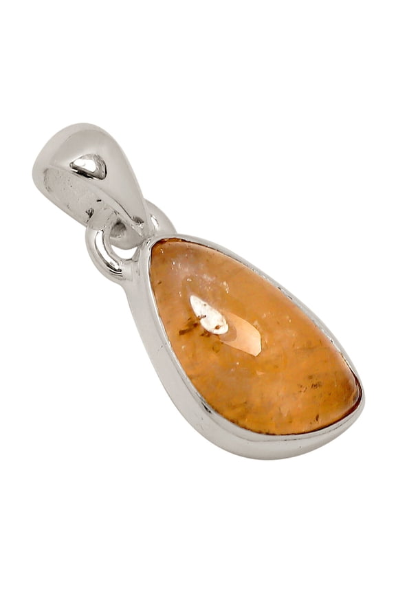 Natural Imperial Topaz - Brazil 925 Sterling Silver Pendant Jewelry ALLP-28199