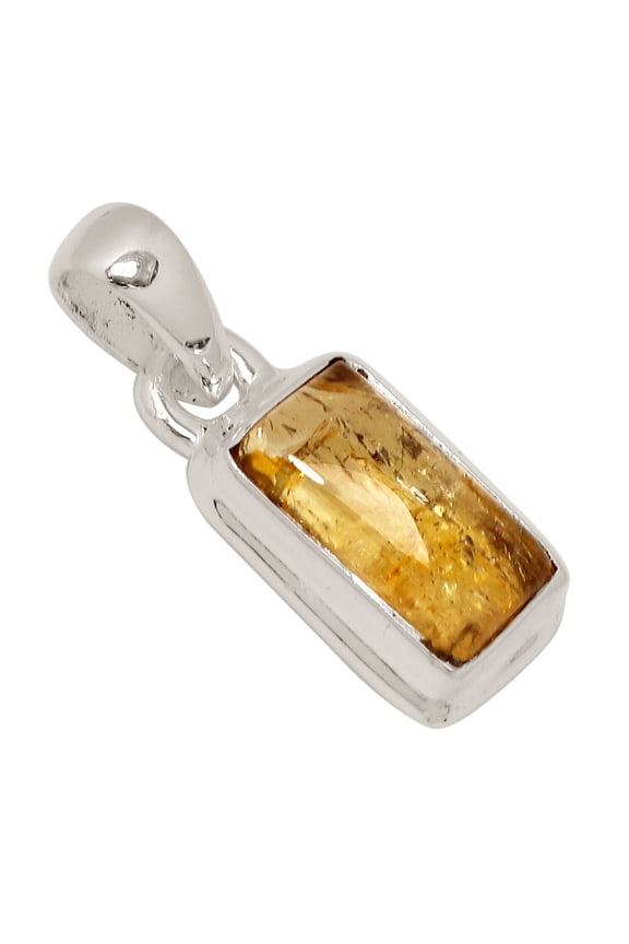 Natural Imperial Topaz - Brazil 925 Sterling Silver Pendant Jewelry ALLP-28203