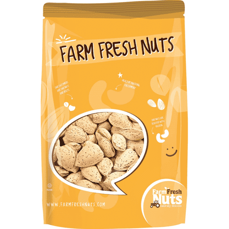 natural in shell california almonds brand new product by farm fresh nuts (2 lb)