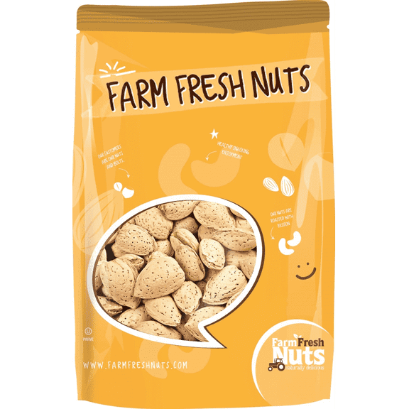 natural in shell california almonds brand new product by farm fresh nuts (2 lb)