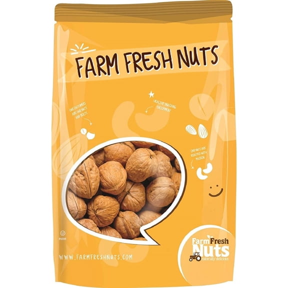 Natural In Shell Walnuts (2 Lbs) | Farm Fresh Nuts