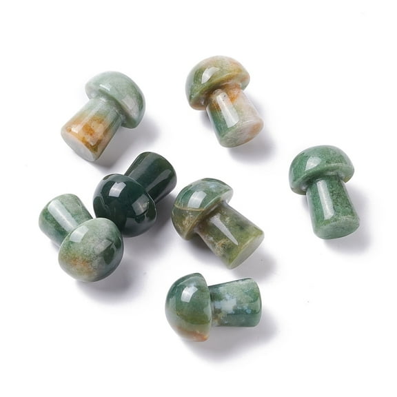 Natural Indian Agate GuaSha Stone Gua Sha Scraping Massage Tool for SPA Relaxing Meditation Massage Undyed Mushroom Shaped 20~21x14.5~16mm