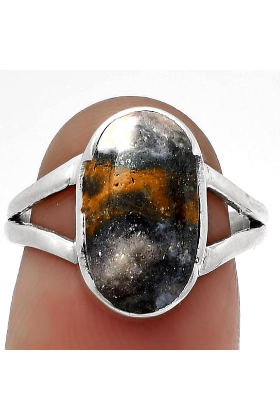 Natural Indian Blanket Jasper 925 Sterling Silver Ring s.7 Jewelry R-1438 SDR178924