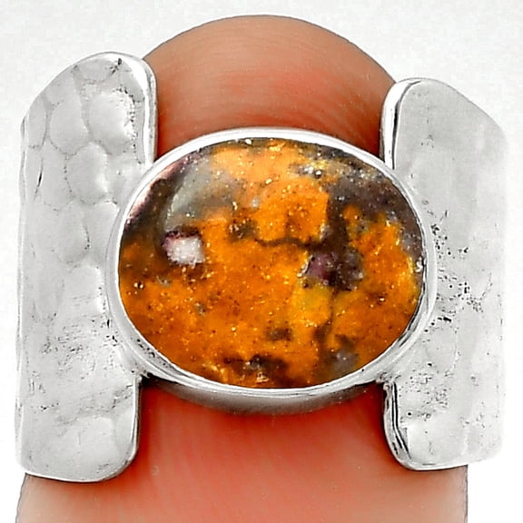 Natural Indian Blanket Jasper 925 Sterling Silver Ring s.7 Jewelry R-1450 SDR188361
