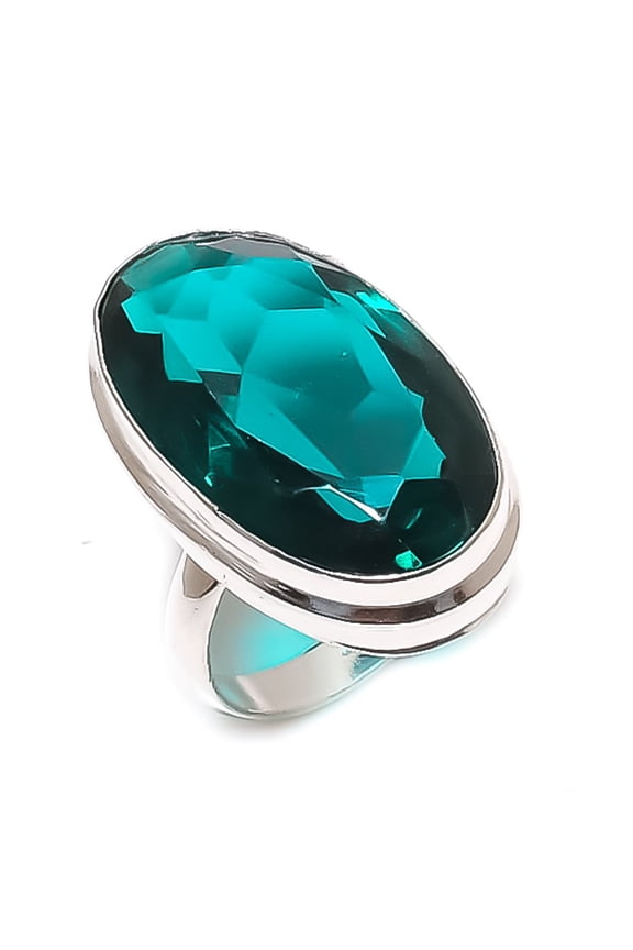 Natural Indicolite Tourmaline 925 Sterling Silver Jewelry Ring Size 6.5
