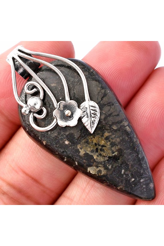 Natural Indigo Gabbro 925 Sterling Silver Pendant Jewelry P-1581 SDP146010