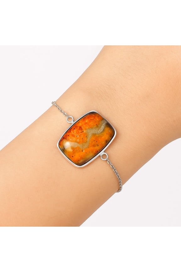Natural Indonesian Bumble Bee 925 Sterling Silver Bracelet Jewelry SDB2938