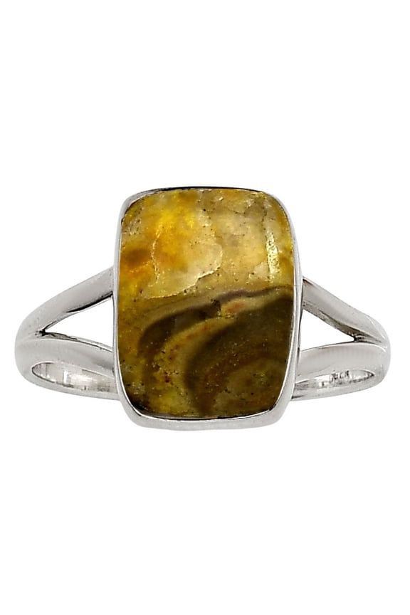 Natural Indonesian Bumble Bee 925 Sterling Silver Ring s.10 Jewelry R-1002 SDR251603