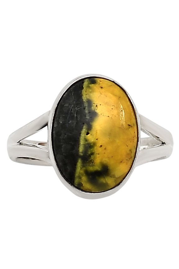 Natural Indonesian Bumble Bee 925 Sterling Silver Ring s.10 Jewelry R-1002 SDR251648