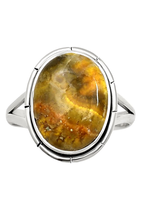 Natural Indonesian Bumble Bee 925 Sterling Silver Ring s.10 Jewelry R-1012 SDR251356