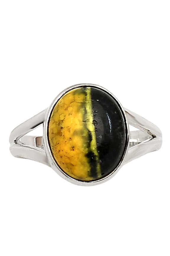 Natural Indonesian Bumble Bee 925 Sterling Silver Ring s.8 Jewelry R-1002 SDR251588