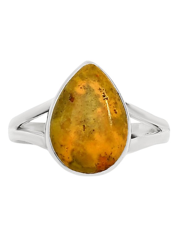Natural Indonesian Bumble Bee 925 Sterling Silver Ring s.8 Jewelry R-1002 SDR251591