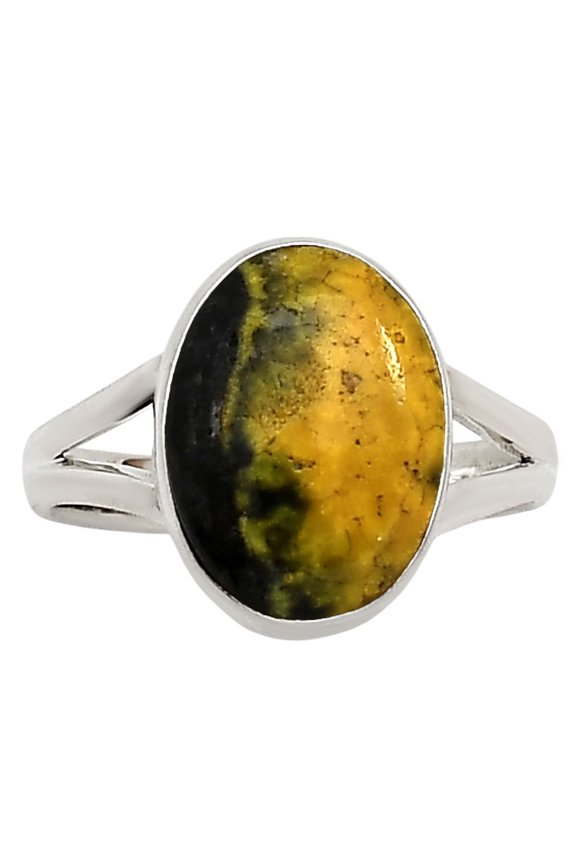 Natural Indonesian Bumble Bee 925 Sterling Silver Ring s.8 Jewelry R-1002 SDR251592