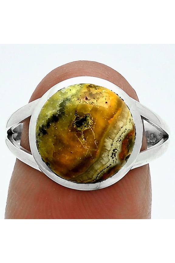 Natural Indonesian Bumble Bee 925 Sterling Silver Ring s.8 Jewelry R-1005 SDR244132