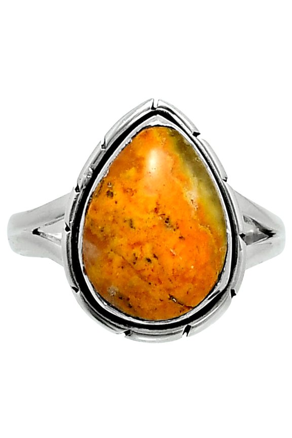 Natural Indonesian Bumble Bee 925 Sterling Silver Ring s.8 Jewelry R-1012 SDR248294