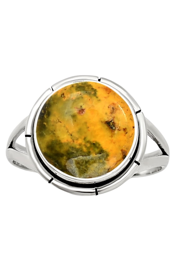Natural Indonesian Bumble Bee 925 Sterling Silver Ring s.9 Jewelry R-1012 SDR251345