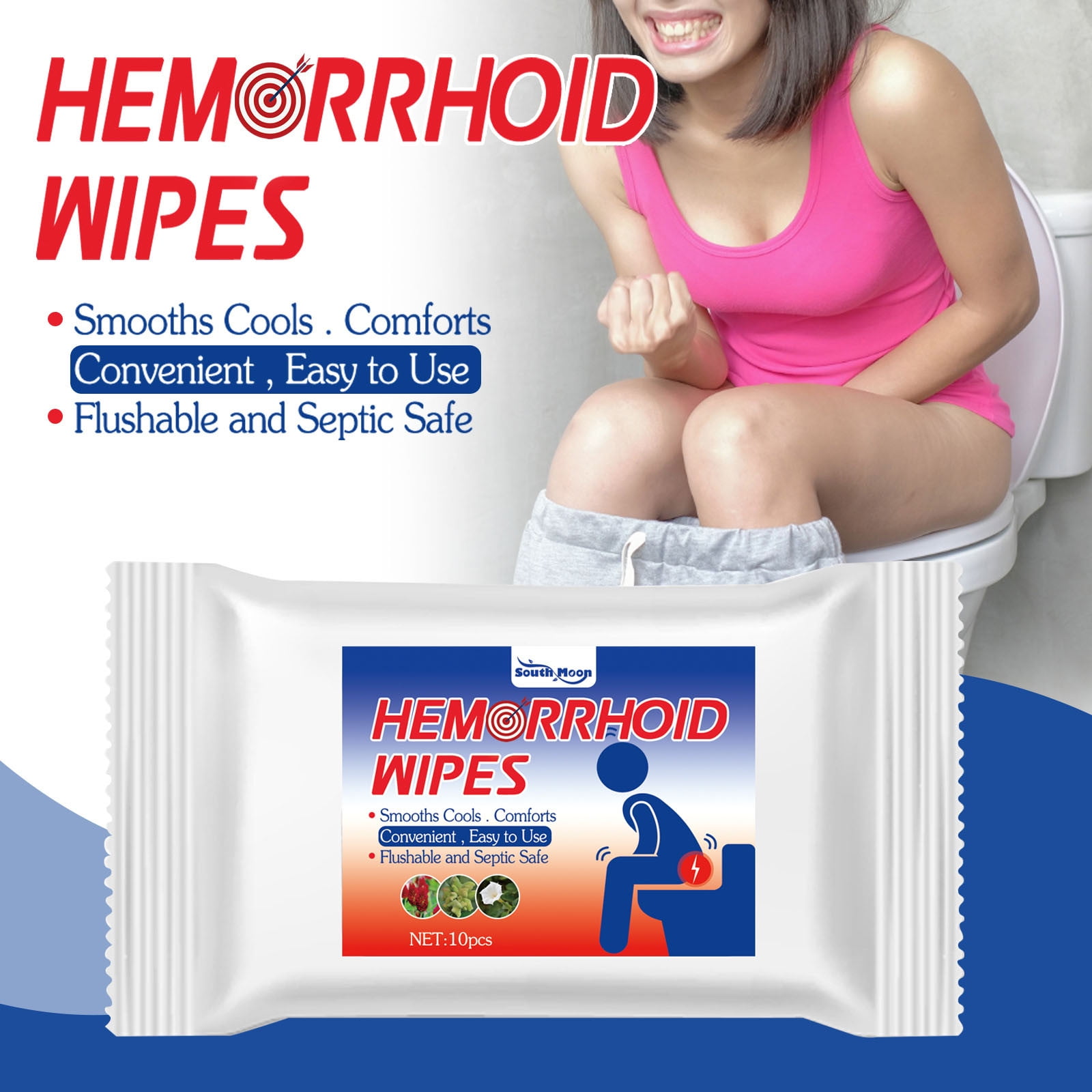 Natural Ingredients Wet Wipes Relieve Hemorrhoid Problems For Skin