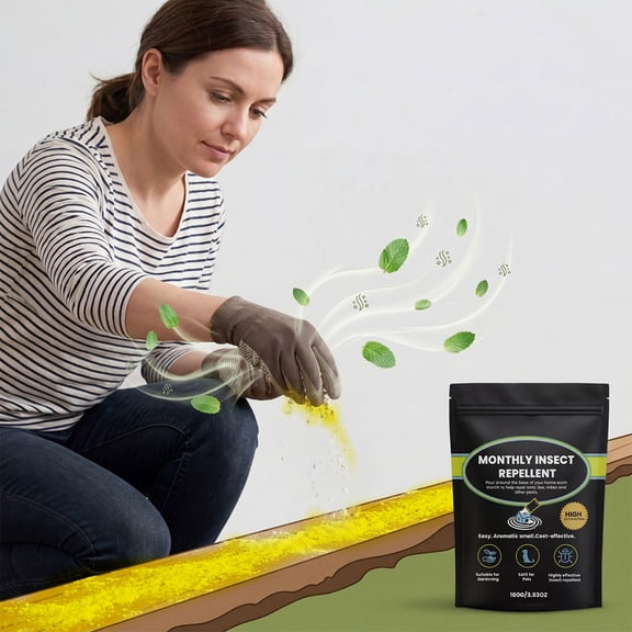 Natural Insect Deterrent 100g, Organic Lime-Based Pest Barrier for Lawn & Garden, Pet & Kid Safe Outdoor Repellent for Mosquitoes, Ticks & Fleas