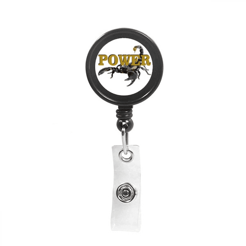 Natural Insect Power Scorpions Retractable Keychain Badge Holder ID Badge