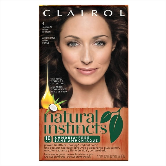 Natural Instincts #28 Size Kit Clairol Natural Instincts Dark Brown Color Treatment #28