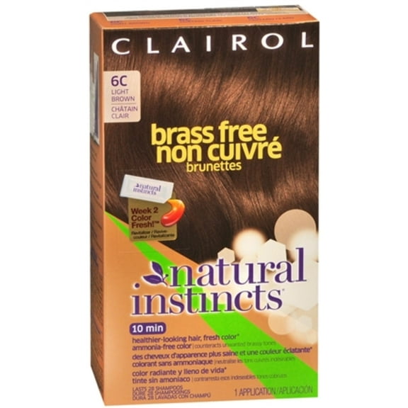 Natural Instincts Brass Free Brunettes Non-Permanent Color - 6C Light Brown 1 Each