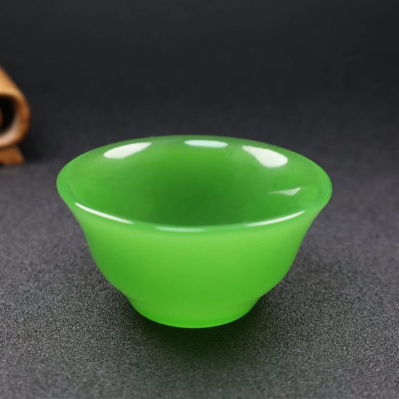 Natural Jade Chinese Kung Fu Teaware, Handcrafted Tea Accessory,1 Green Cup B
