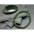 thumbnail image 1 of Natural Jade Nephrite 4mm Round Shape Smooth Cut Beads Stretchable Bracelet for Men & Women., 1 of 3