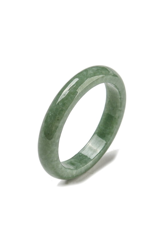 Natural Jadeite Finger Rings US Size 8(18.1mm) 4mm
