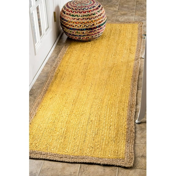 Natural Jute Area Rug , Floor Décor Rug , Handwoven Farmhouse Style Rug for Living Room, Bedroom, or Entryway Size - 2 x 16 Feet (60 cm x 480 cm)