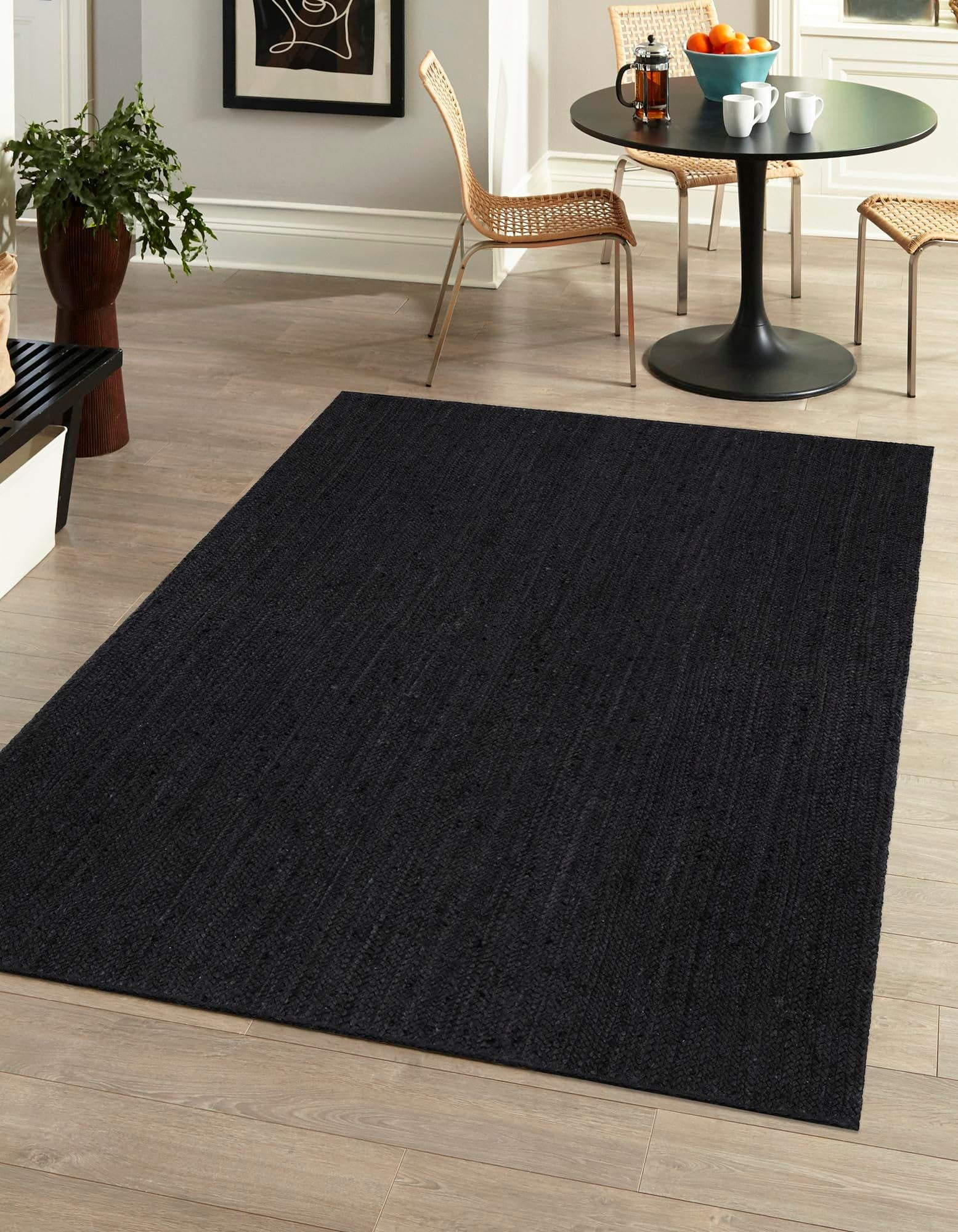 Natural Jute Area Rug – Handwoven, Eco-Friendly Farmhouse Décor for Living Room, Bedroom & Entryway
