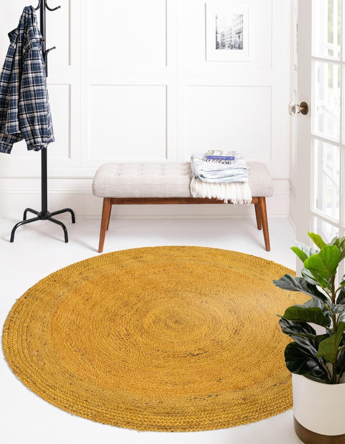 Photo inspiration: Gallery Detail: Natural Jute Area Rug Handwoven Eco Friendly Farmhouse Décor For