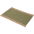 thumbnail image 1 of Natural Jute Boho Chic Fringe Edge Table Placemats, Rectangular Rustic Farmhouse Burlap Tassel Dining Table Mats, Heat Resistant Washable Placemats for Kitchen Dining Table, 1Pc(Green1,17.7x11.8"), 1 of 7