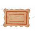 thumbnail image 1 of Natural Jute Hand Braided Area Rug Orange Scalloped Pattern Rectangle Rug, 1 of 5