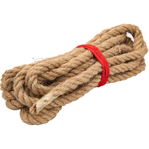 Natural Jute Rope 1/2 inch 20 feet, Twisted Manila Ropes Hemp Ropes Sisal Rope for Cat Scratching Post, Camping, Crafts, Tug of War, Railings Decorate, Hanging, Hammock, DIY Projects