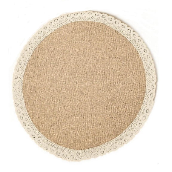 Natural Jute Round Placemats Set for Dining Table Heat Boho Farmhouse Kitchen
