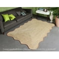 thumbnail image 1 of Natural Jute Rug, Area Rug, Scalloped Jute Rug, Bohemian Rug, Handmade Area Rug Carpet for Home, Bedroom, Living Room, Kids Room, Any Room, 1 of 5