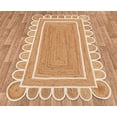 thumbnail image 1 of Natural Jute Scalloped Rug, Natural Jute Rug, Bohemian Scallop Rug, Boho Decor Rug, Area Rug, Handwoven Jute Rug, Custom Rug, Decorative Rug, 1 of 4