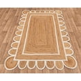 thumbnail image 1 of Natural Jute Scalloped Rug, Natural Jute Rug, Bohemian Scallop Rug, Boho Decor Rug, Area Rug, Handwoven Jute Rug, Custom Rug, Decorative Rug, 1 of 4