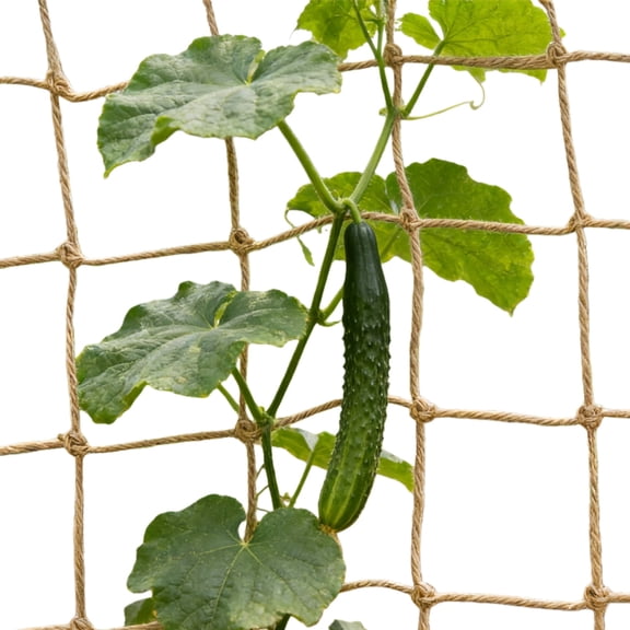 Natural Jute Trellis Netting, Heavy Duty Climbing Plant Netting, Vine Plant Netting for Garden, Plant Support Netting for Cucumber Vine Tomatoes Peas Flower Fruits Vegetables (1.7x2.5m/5.6Ft x8Ft)