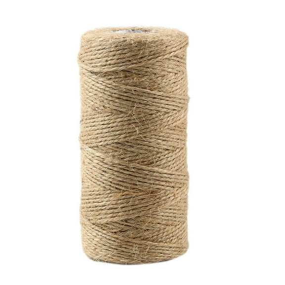 Natural Jute Twine 100M Long Twine String for Crafts Gift Wrapping Packing Gardening Crochet Knitting Macrame Decor (Brown 1Pcs )Harlik