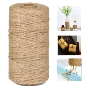 Natural Jute Twine 218 Yards Long Twine String,Macrame Cord for Crafts Gift Wrapping Packing Gardening Crochet Knitting Macrame Decor (Brown 3mm * 218 Yards)