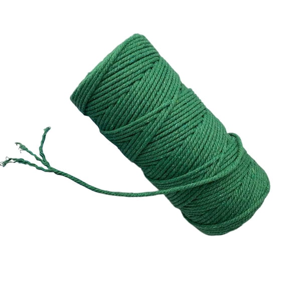 Natural Jute Twine, 3Ply Heavy Duty Hemp Rope String, 328Ft Green Garden Twine for Climbing Plants, Tomatoes, Floristry, Crafts, Gift Wrapping, Macrame, Christmas Decor & Packing